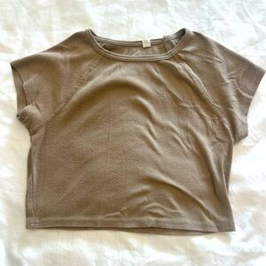 Brown Pacsun PacCares cropped baby tee